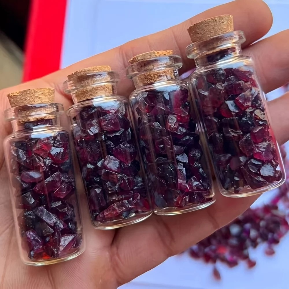 Planted Aquarium With Gravel - رقائق حجر الجارنت الطبيعي الخام للتيراريوم،